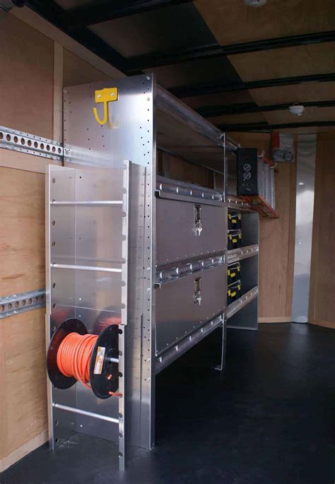 enclosed utility trailer shelving